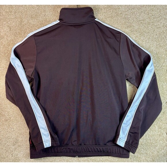 Puma Large Full Zip Track Jacket Brown Light Blue (see measurements In photos) - Picture 4 of 7